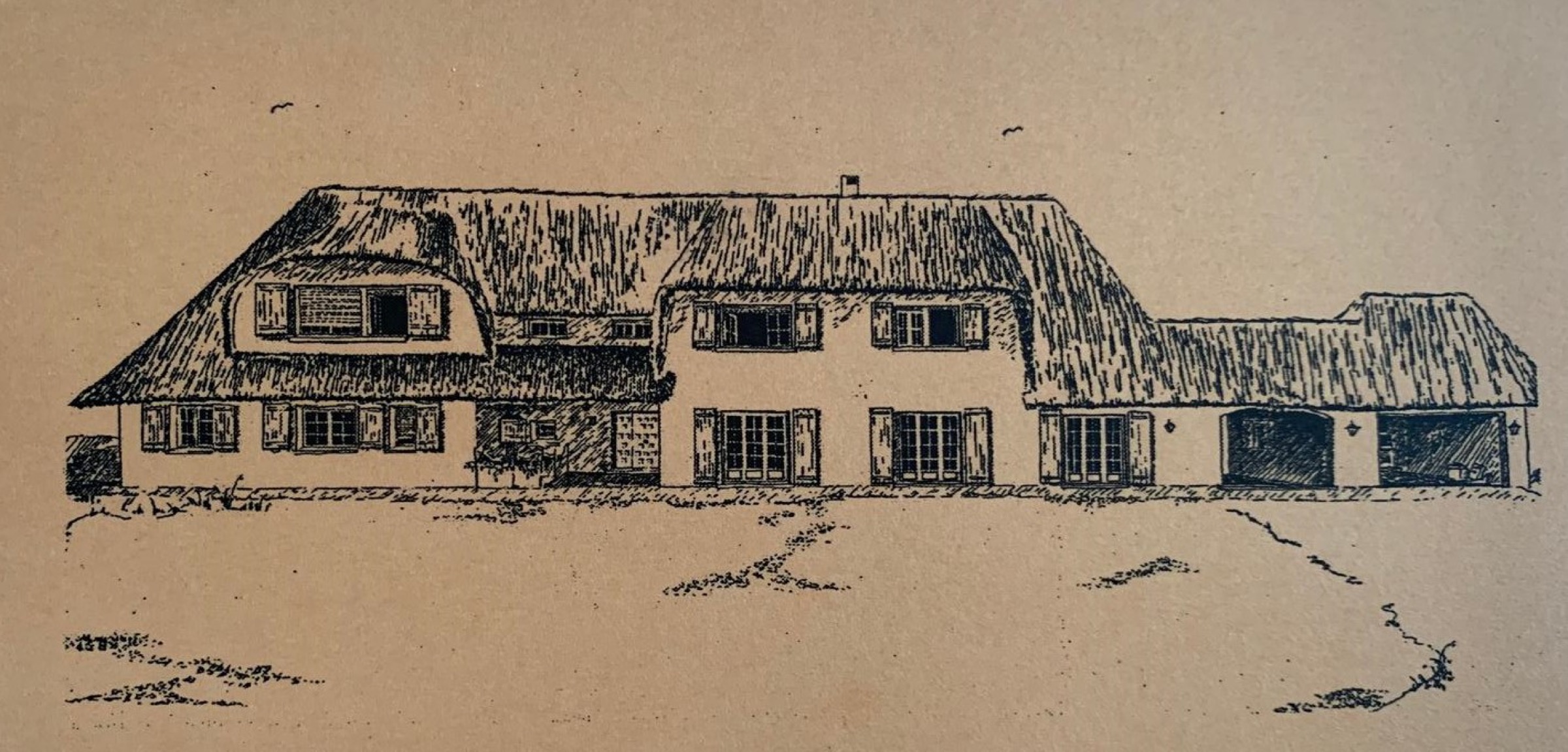 Ilustración de Las Charolas, casa de estilo inglés